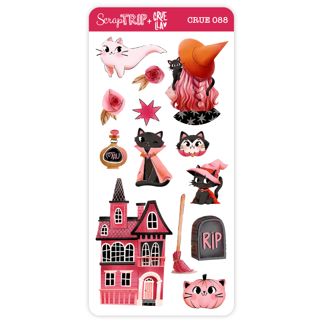 CRUE088 - Adesivos Pink Halloween 4