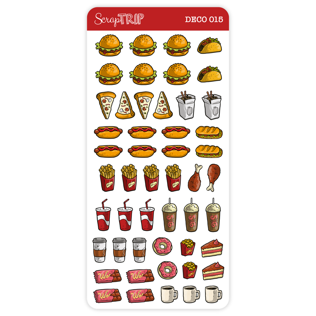 DECO015 - Adesivos Fast Food