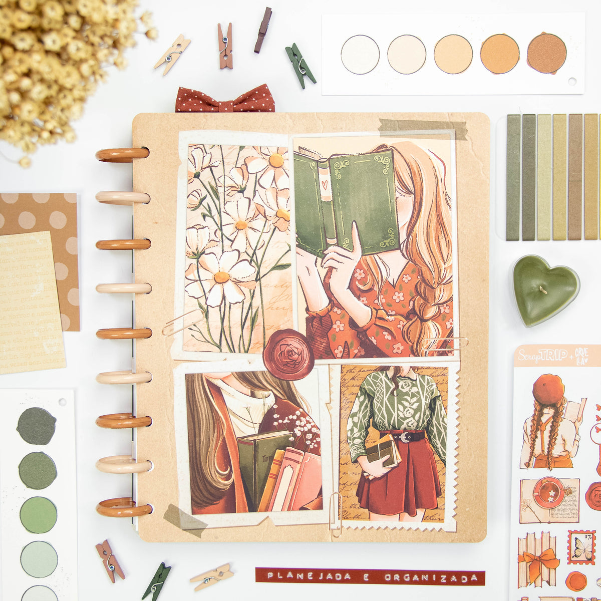 Planner livros vintage
