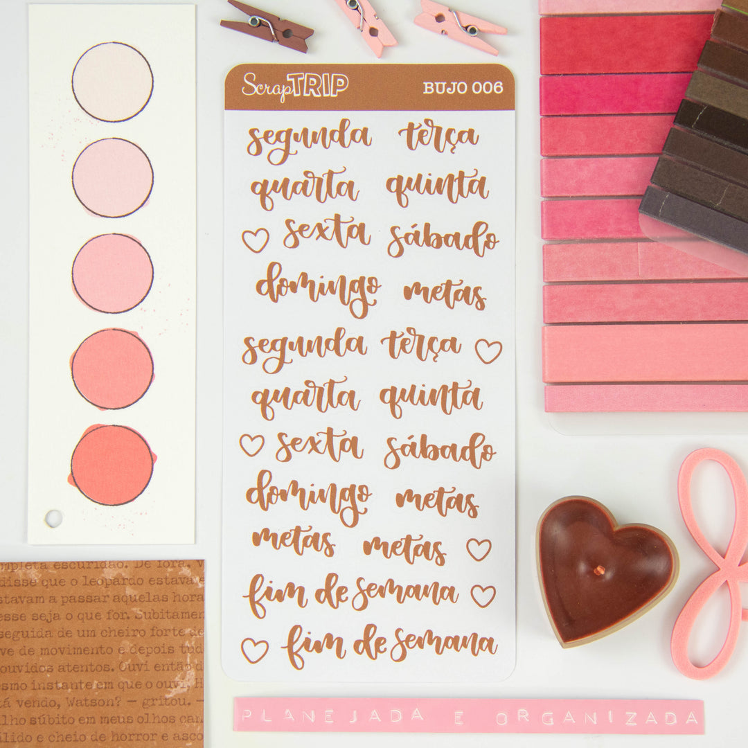 BUJO006 - Adesivos Semanas #02