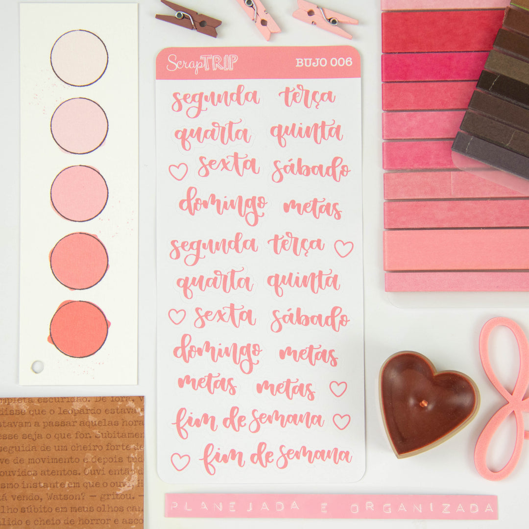 BUJO006 - Adesivos Semanas #02