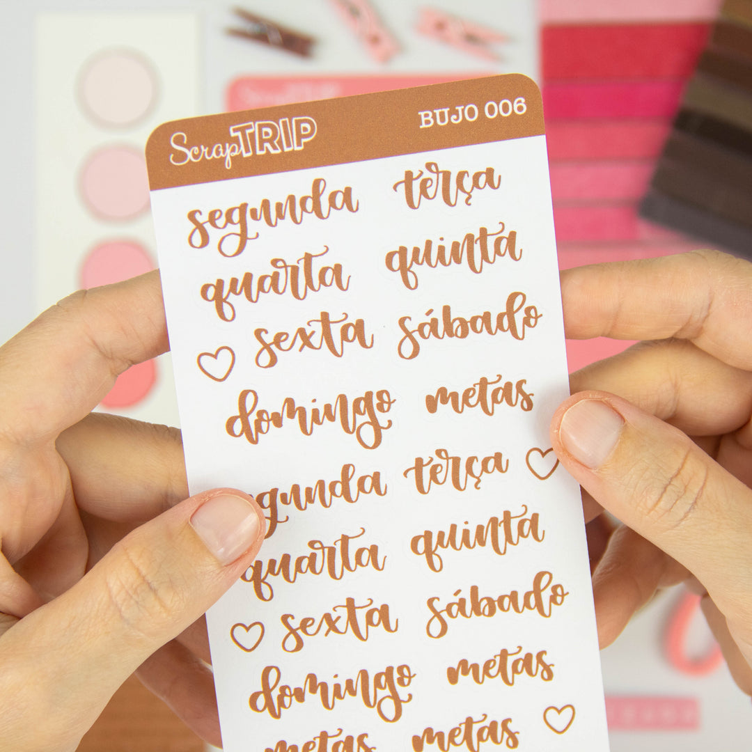 BUJO006 - Adesivos Semanas #02