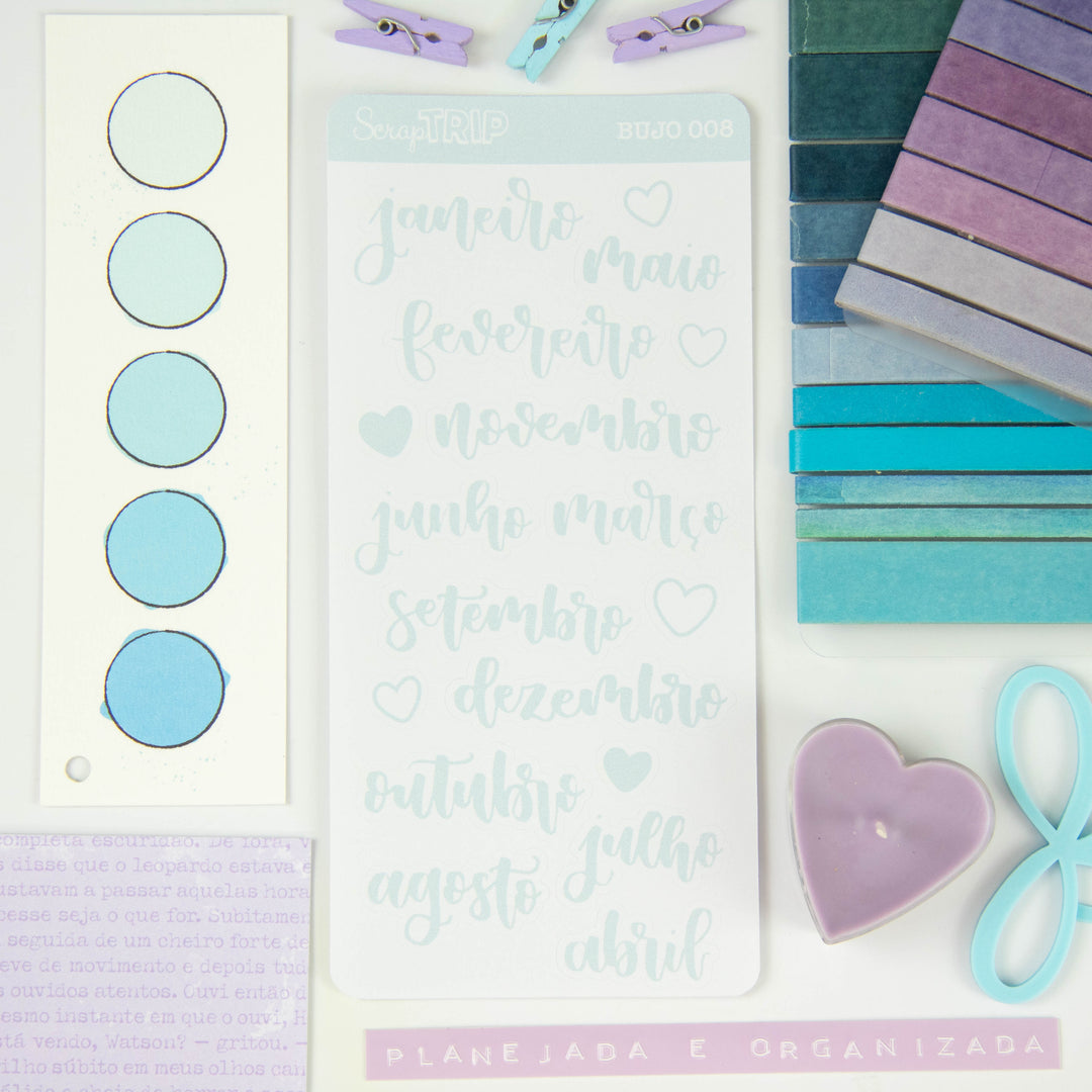 BUJO008 - Adesivos Meses #02