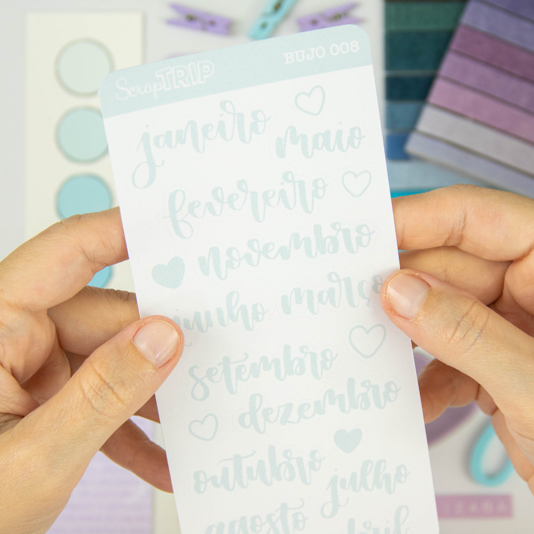 BUJO008 - Adesivos Meses #02