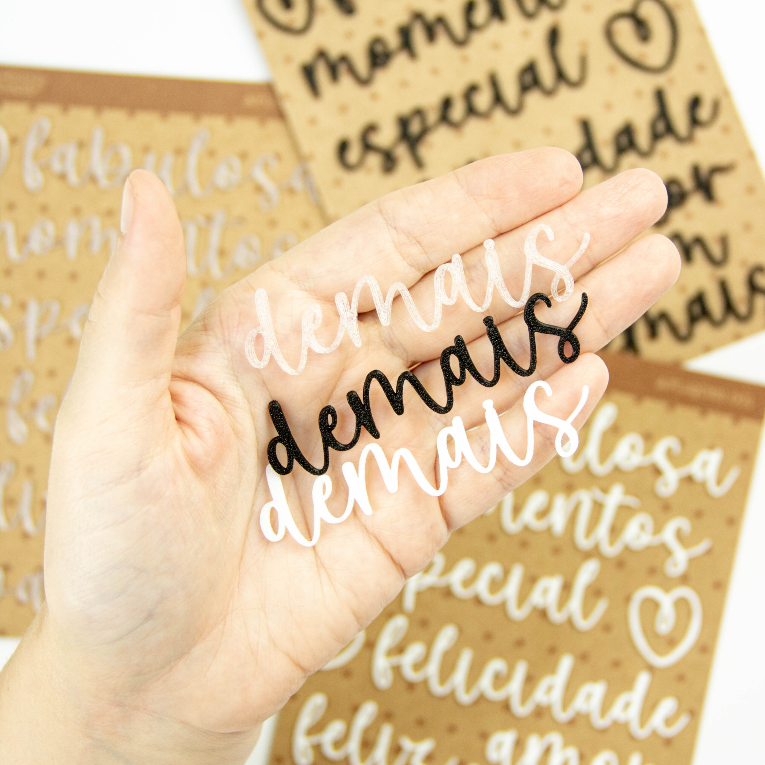 Apliques para Scrapbook Palavras Básicas