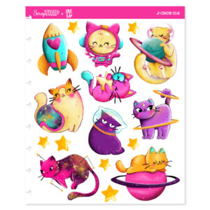 J-CRUE011 - Adesivos Jumbo Gatinho Galático