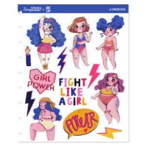 J-CRUE013 - Adesivos Jumbo Girl Power