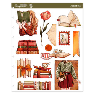 J-CRUE014 - Adesivos Jumbo Livros Vintage 1