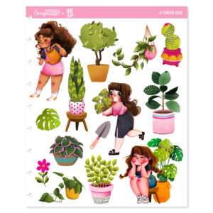 J-CRUE018 - Adesivos Jumbo Plantinhas